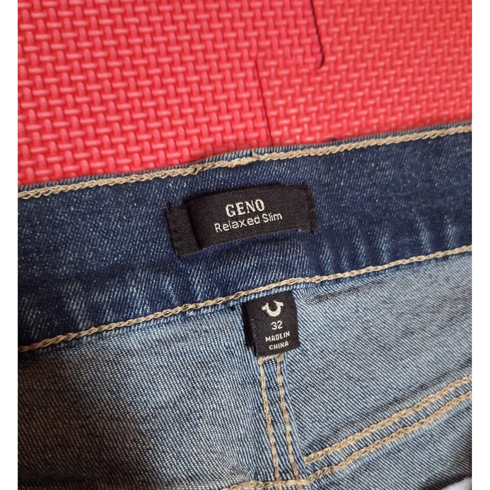 True Religion Blue Denim Jeans Geno Relaxed Slim Fit Pants Size 32x32 Men's - Picture 5 of 10